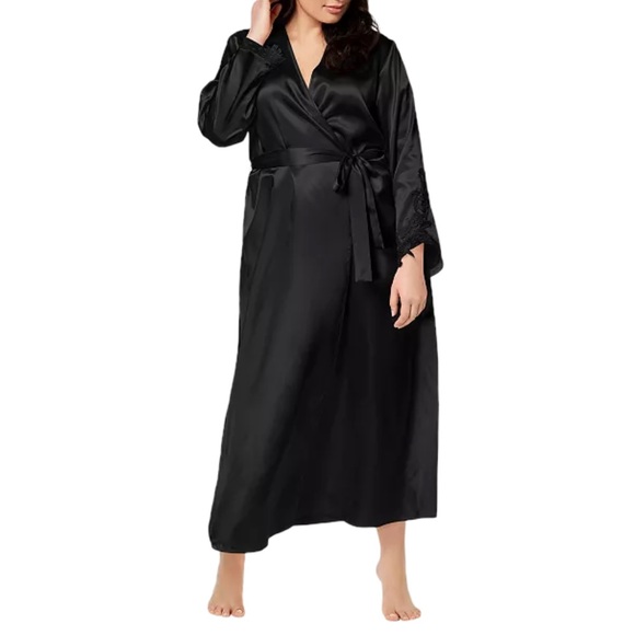 Flora Nikrooz Other - Flora by Flora Nikrooz Black Satin Stella Robe